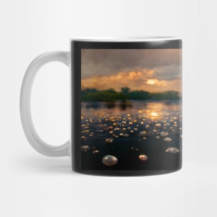 Sunset Lake Raindrops At The Break Of Sunset Mug